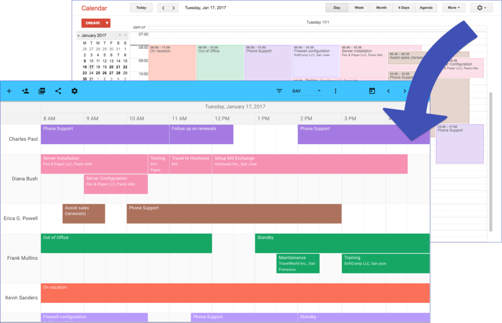 GOOGLE CALENDAR CHEAT SHEET visual data 8