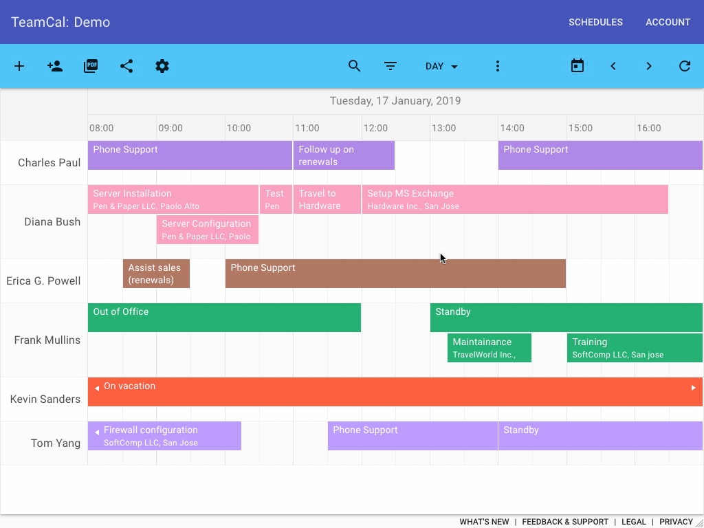 TeamCal, All-day Google Calendar event filter